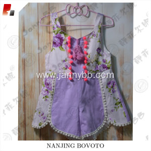 Flower printed holiday new design romper